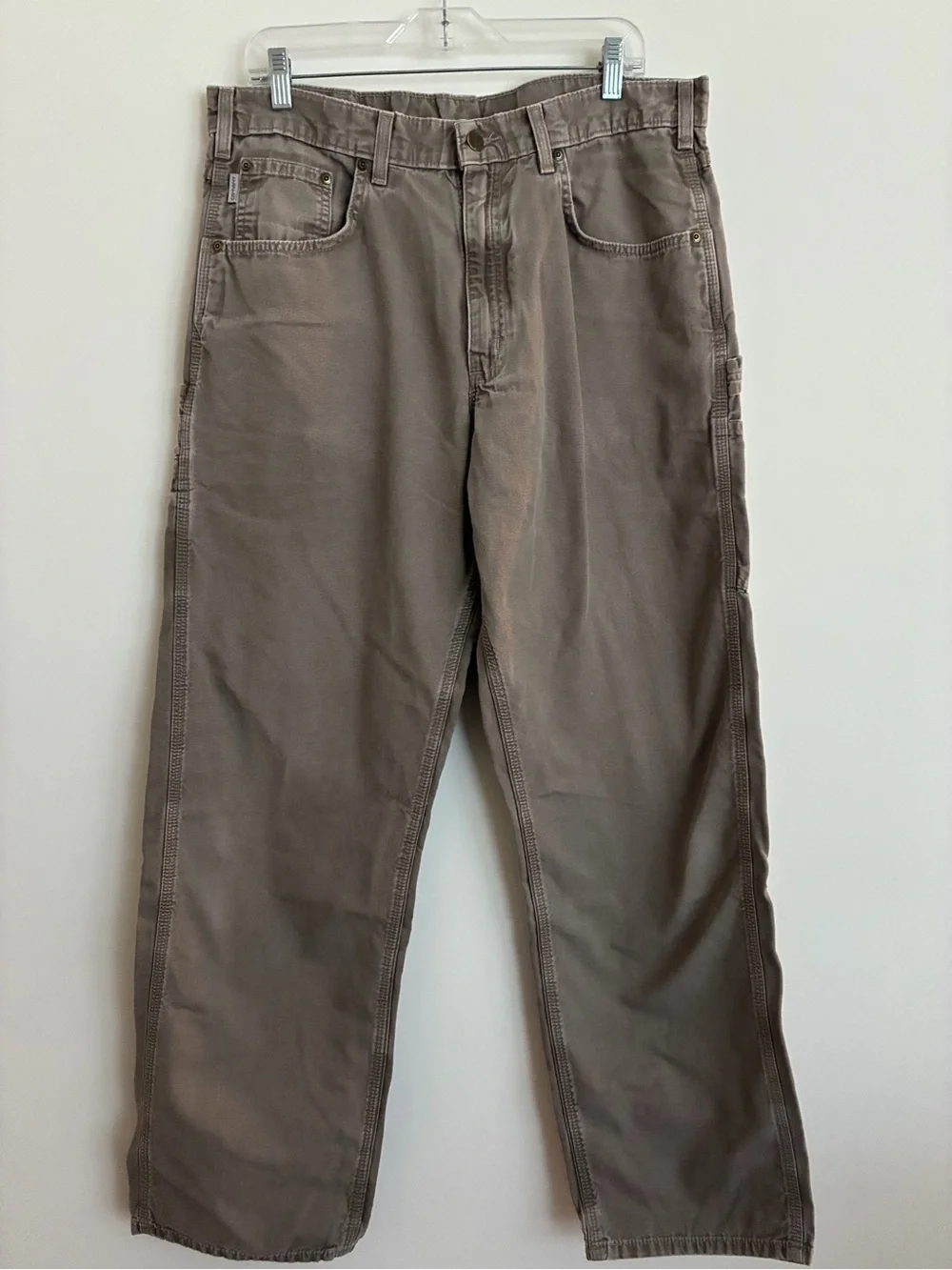 Carhartt Men's Loose Original Fit Work Jeans - Brown size 36x34